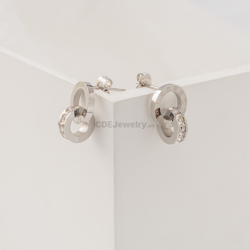 Khuyên Tai CDE Chính Hãng Đá Swarovski CDE4201