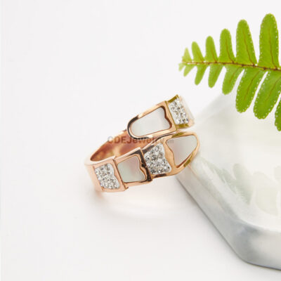 Nhẫn CDE Chính Hãng Đá Swarovski Khảm Xà Cừ CDE1304