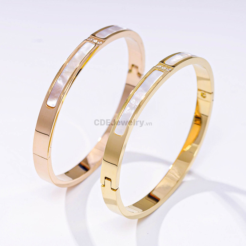 Vòng Tay CDE Chính Hãng Đá Swarovski Khảm Xà Cừ CDE2301