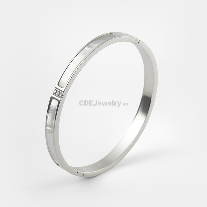 Vòng Tay CDE Chính Hãng Đá Swarovski Khảm Xà Cừ CDE2301