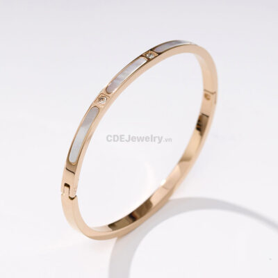 Vòng Tay CDE Chính Hãng Đá Swarovski Khảm Xà Cừ CDE2302