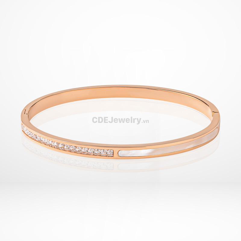 Vòng Tay CDE Chính Hãng Đá Swarovski Khảm Xà Cừ CDE2304