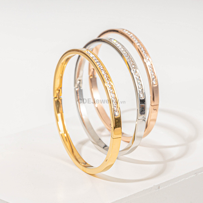 Vòng Tay CDE Chính Hãng Đá Swarovski Khảm Xà Cừ CDE2304